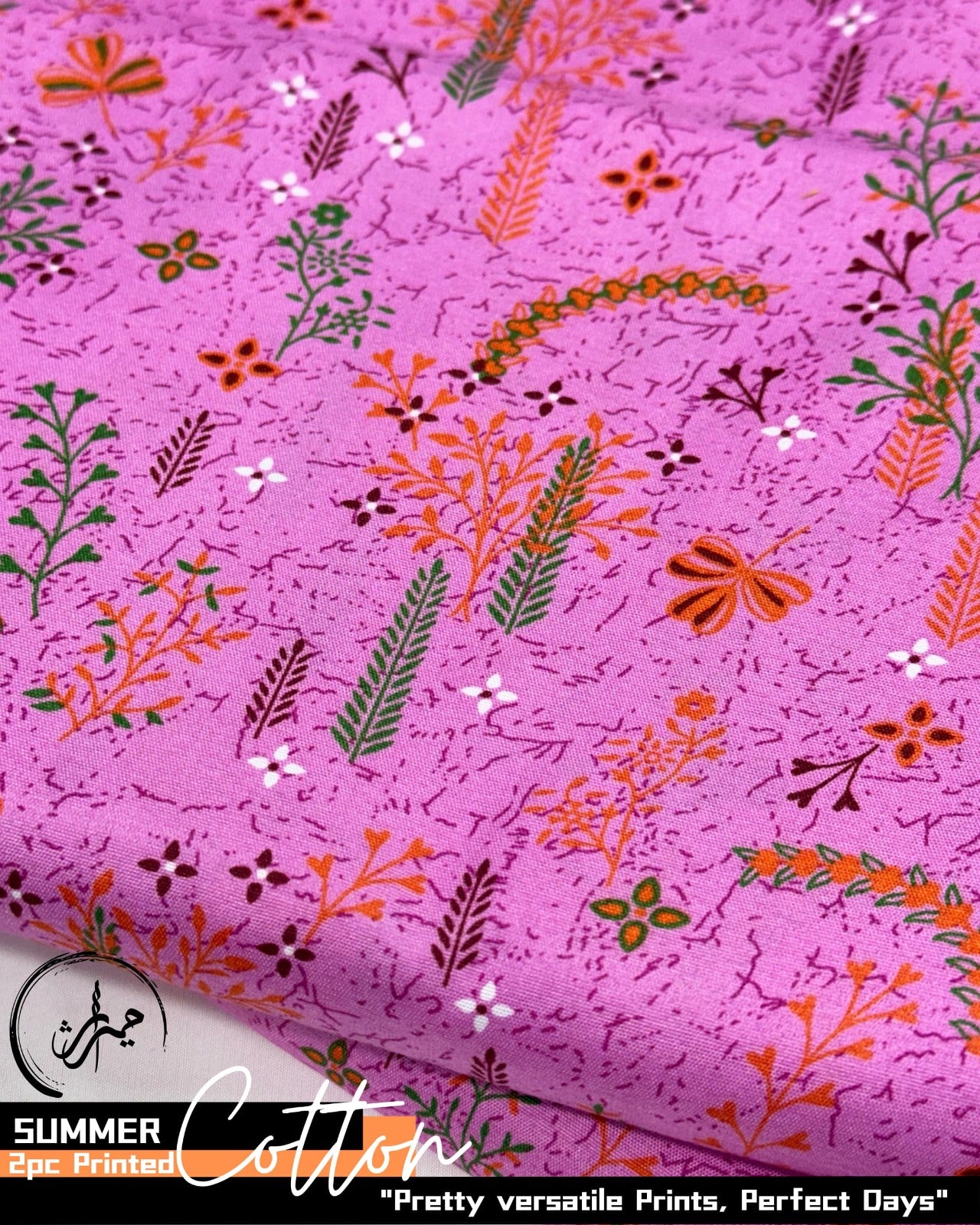 Premium Printed 2 PC Polo Cotton | Summer Unstitched Fabric