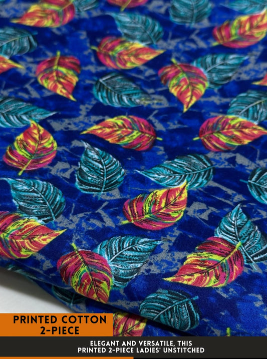 Premium Printed 2 PC Polo Cotton | Summer Unstitched Fabric