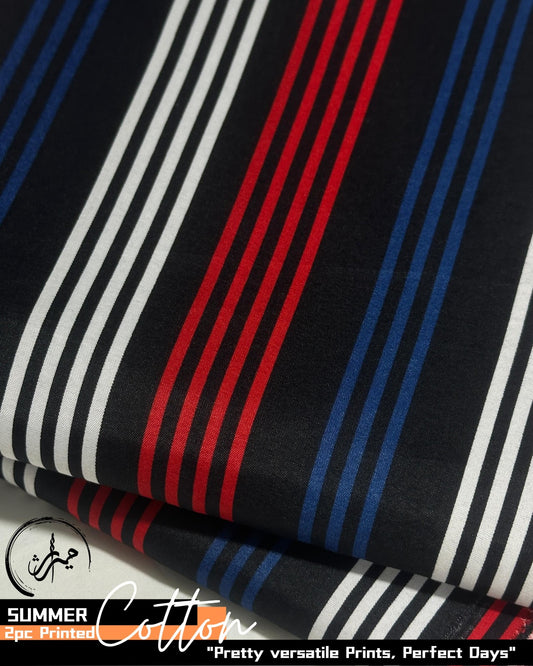 Premium Printed 2 PC Polo Cotton | Summer Unstitched Fabric