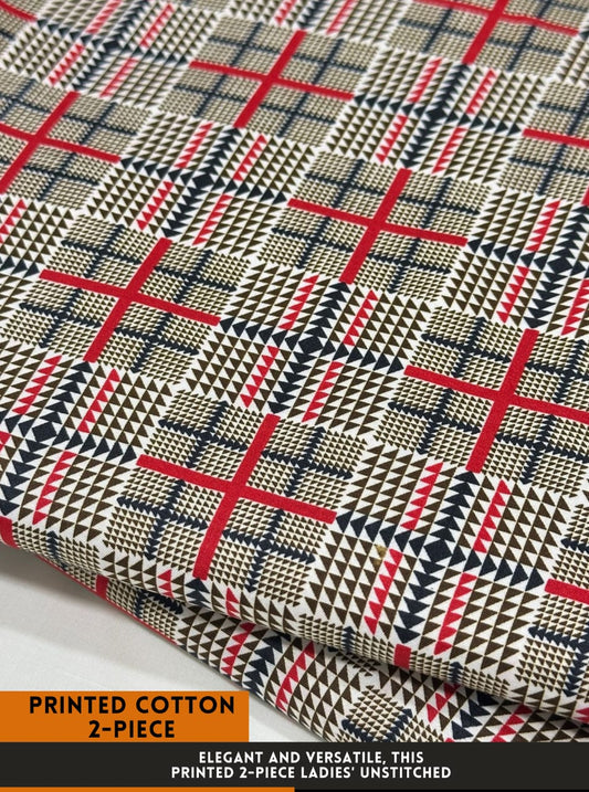 Premium Printed 2 PC Polo Cotton | Summer Unstitched Fabric