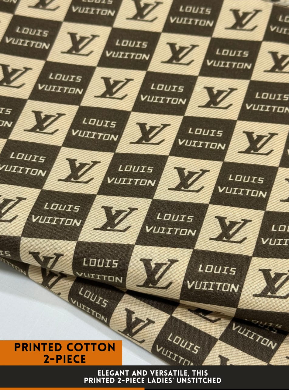 Premium  Printed 2 PC Polo Cotton | Summer Unstitched Fabric