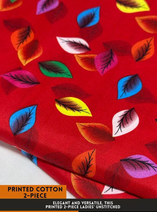 Premium Printed 2 PC Polo Cotton | Summer Unstitched Fabric
