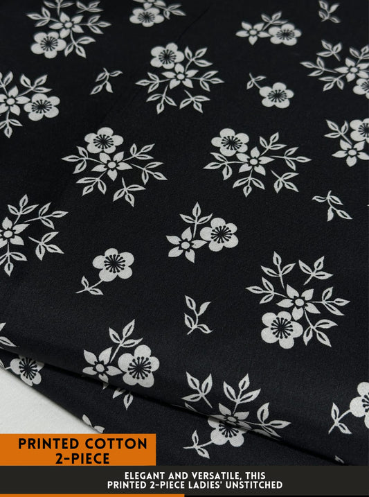 Premium Printed 2 PC Polo Cotton | Summer Unstitched Fabric