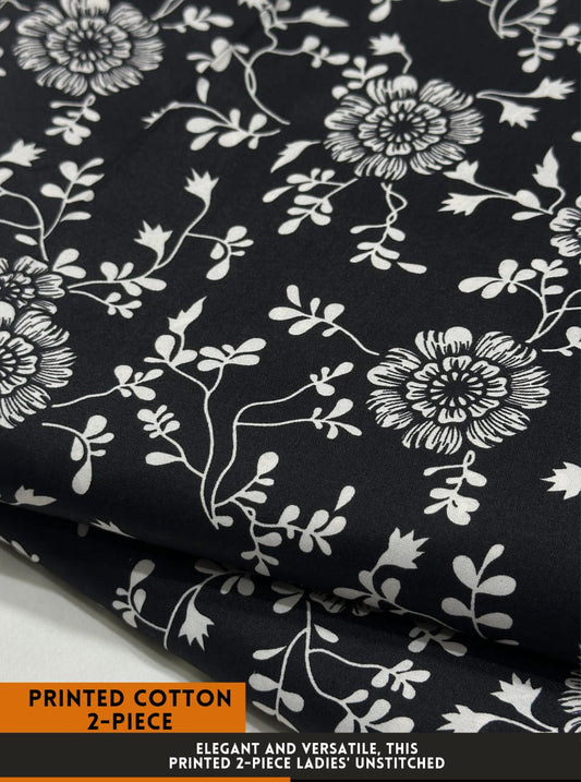Premium Printed 2 PC Polo Cotton | Summer Unstitched Fabric