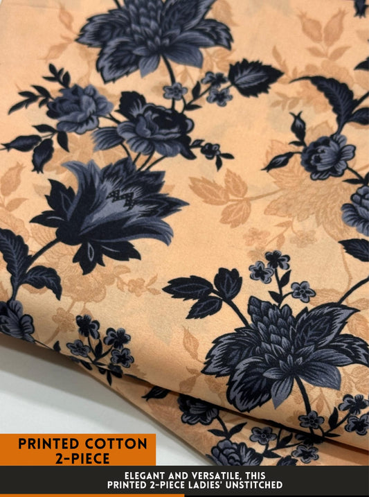 Premium Printed 2 PC Polo Cotton | Summer Unstitched Fabric