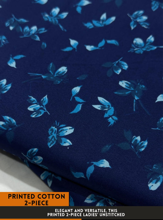 Premium Printed 2 PC Polo Cotton | Summer Unstitched Fabric