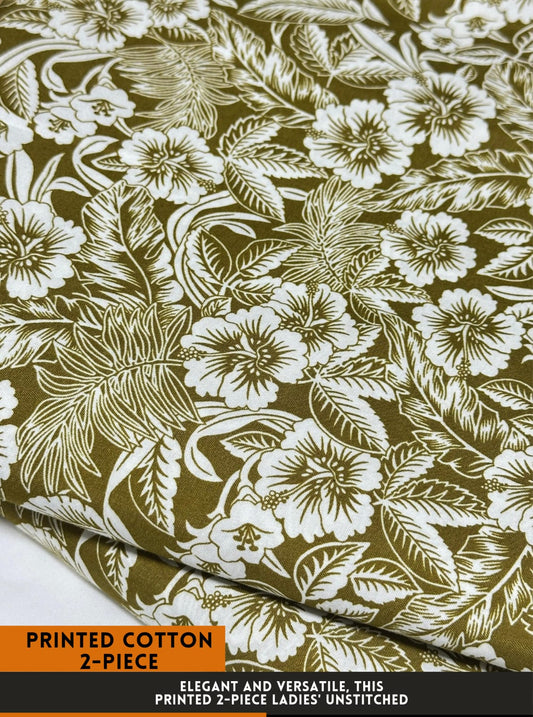 Premium Printed 2 PC Polo Cotton | Summer Unstitched Fabric
