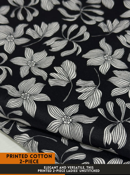 Premium Printed 2 PC Polo Cotton | Summer Unstitched Fabric