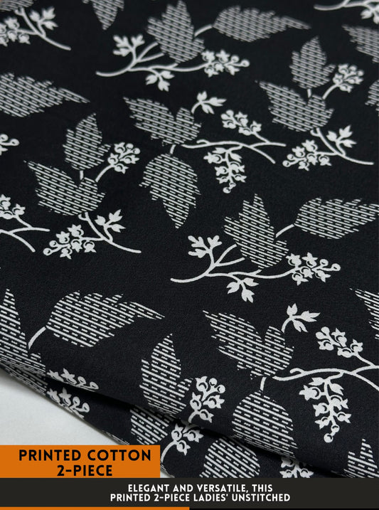 Premium Printed 2 PC Polo Cotton | Summer Unstitched Fabric