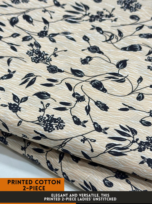 Premium Printed 2 PC Polo Cotton | Summer Unstitched Fabric