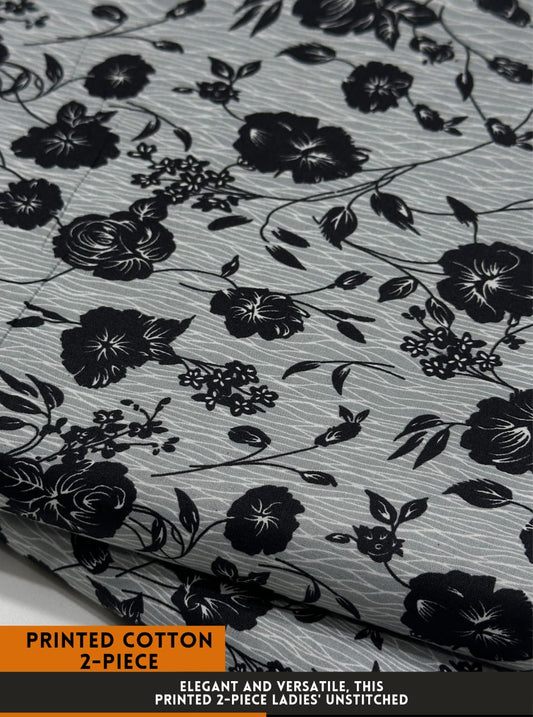 Premium Printed 2 PC Polo Cotton | Summer Unstitched Fabric