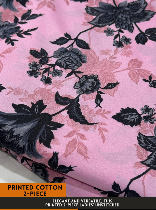 Premium Printed 2 PC Polo Cotton | Summer Unstitched Fabric
